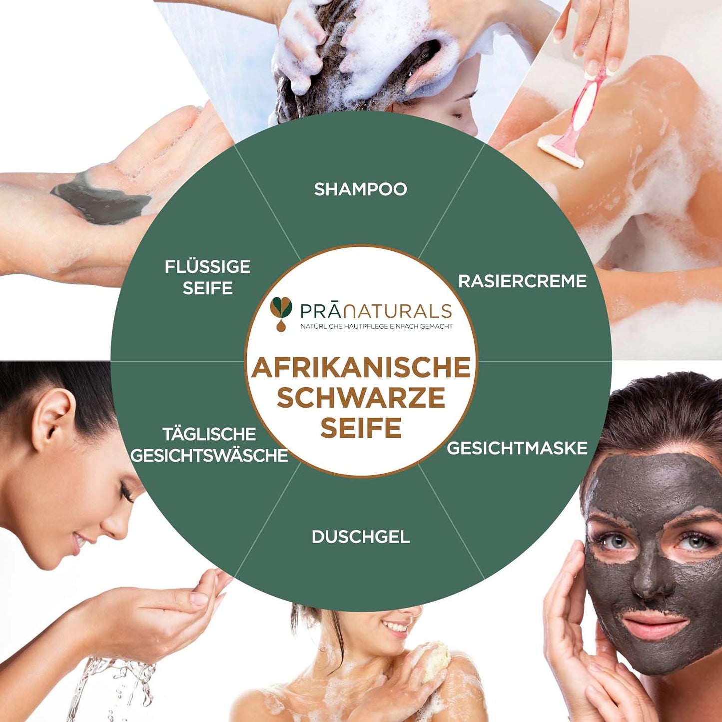 Pranaturals Organisch Afrikanische Schwarze Seife 200G, Vegan Kosmetik, Für Alle Hauttypen, Handgefertigt Im Tropischen Ghana (1X200G)