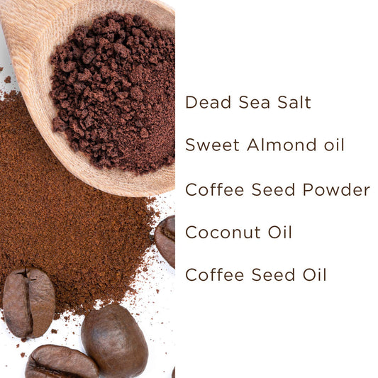 Pranaturals Körperpeeling Mit Salz Aus Dem Toten Meer 500G - Feuchtigkeitsspendend & Pflegend, Natürlichen Ölen & Mineralstoffen, Keine Parabene, Vegan, Frei Von Tierversuchen (Kaffee)