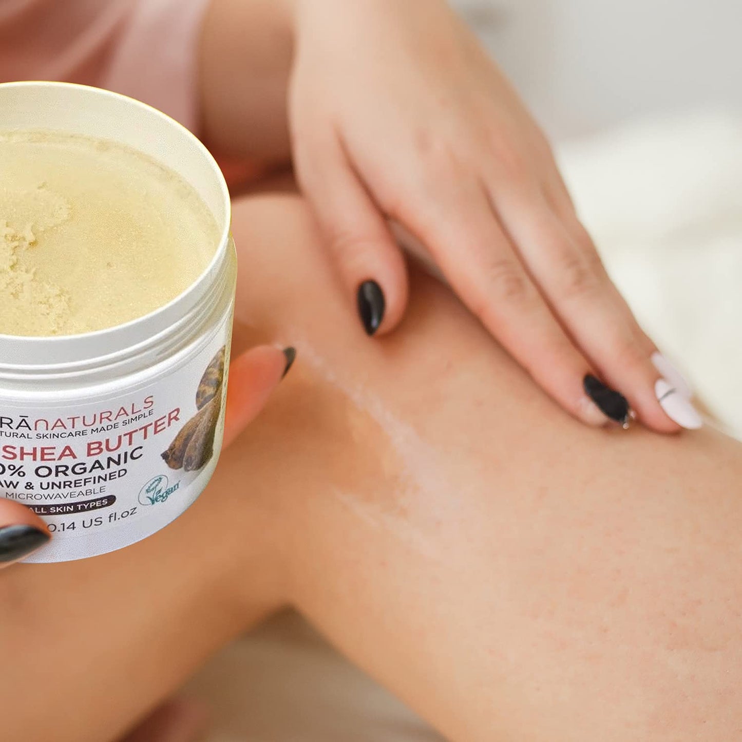 Pranaturals 100% Bio Sheabutter 300Ml, Rohes, Unraffiniertes Extra Virgin A-Grade African Pure Elfenbein All-Natural, Glatte Shea-Nuss-Lippenbalsam-Körperbutter Für Alle Hauttypen