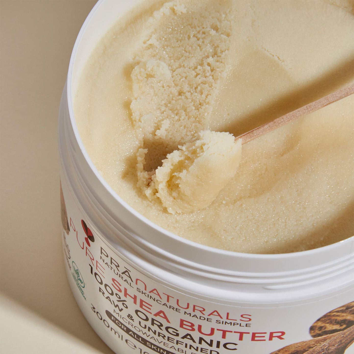 Pranaturals 100% Bio Sheabutter 300Ml, Rohes, Unraffiniertes Extra Virgin A-Grade African Pure Elfenbein All-Natural, Glatte Shea-Nuss-Lippenbalsam-Körperbutter Für Alle Hauttypen